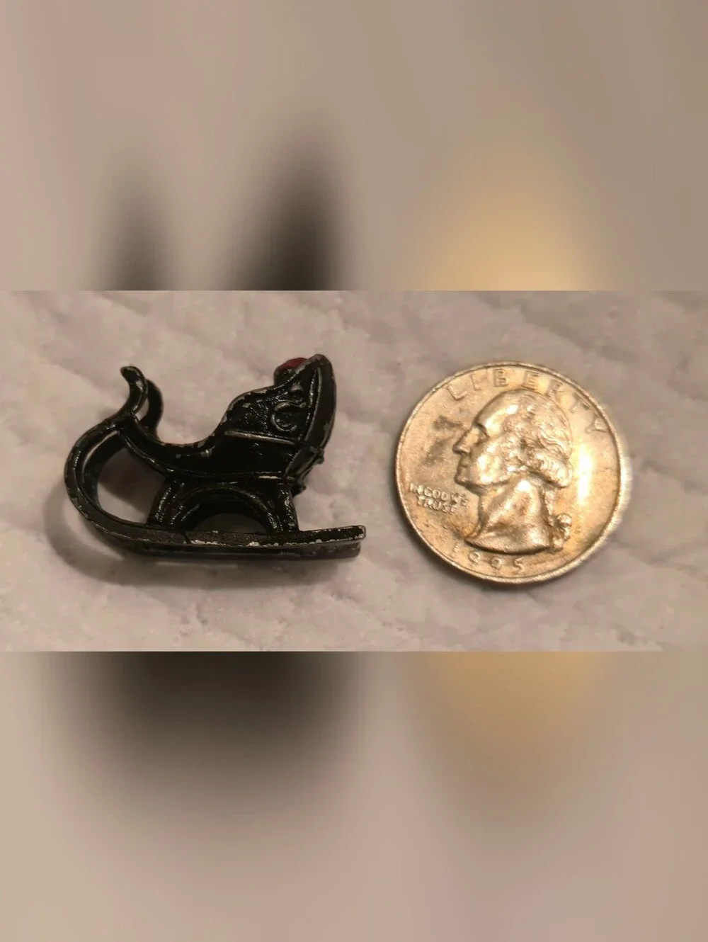 Miniature Cast Iron Victorian Sleigh Holiday  Figurine